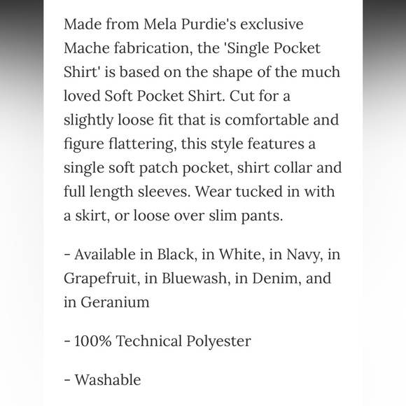 Mela Purdie Women’s Mache Single Pocket Buttoned Shirt In Bluewash  Size 12, M - Picture 16 of 16